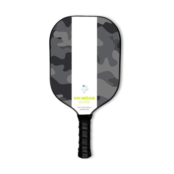Swinton pickleball paddle in camo print.