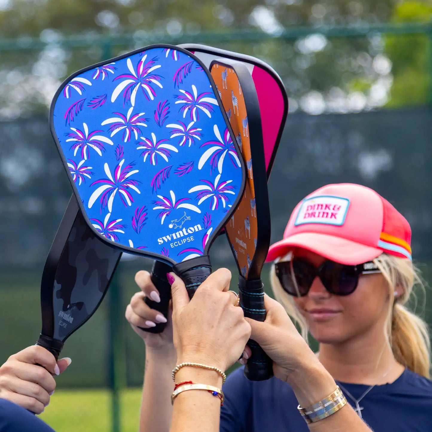 Striped Eclipse Island Vibes Pickleball Paddle
