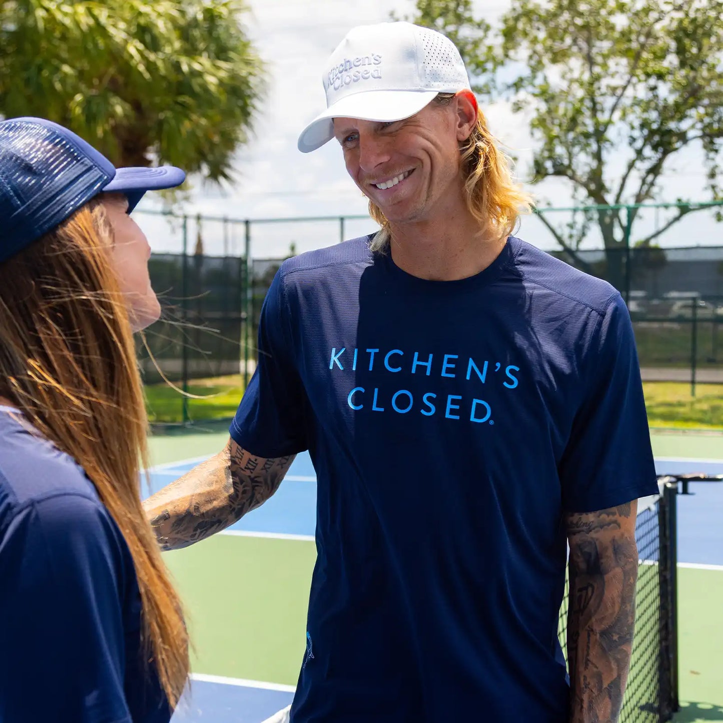 Men's Kitchen's Closed Pickleball Performance Shirt in Luxe Navy