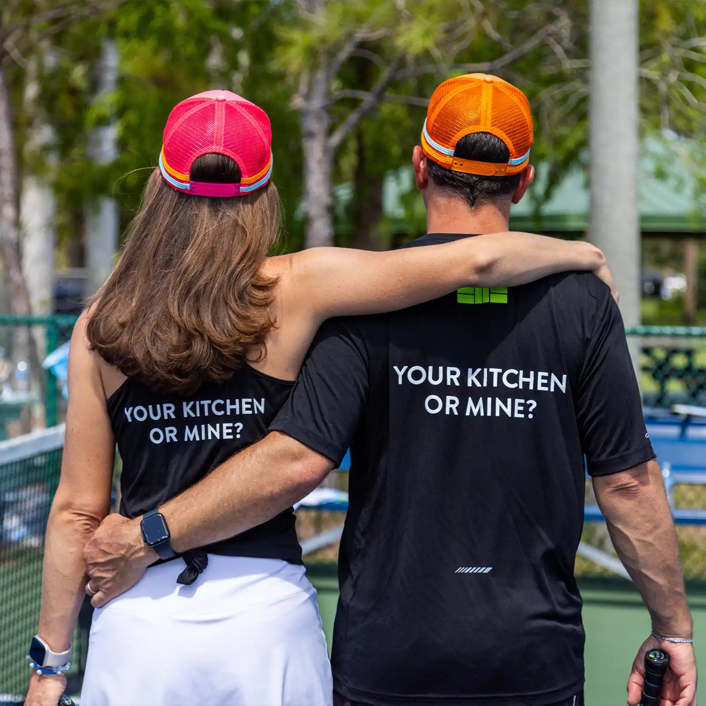 Men's Pickleball Shirt - Black Performance Shirt Your Kitchen or Mine