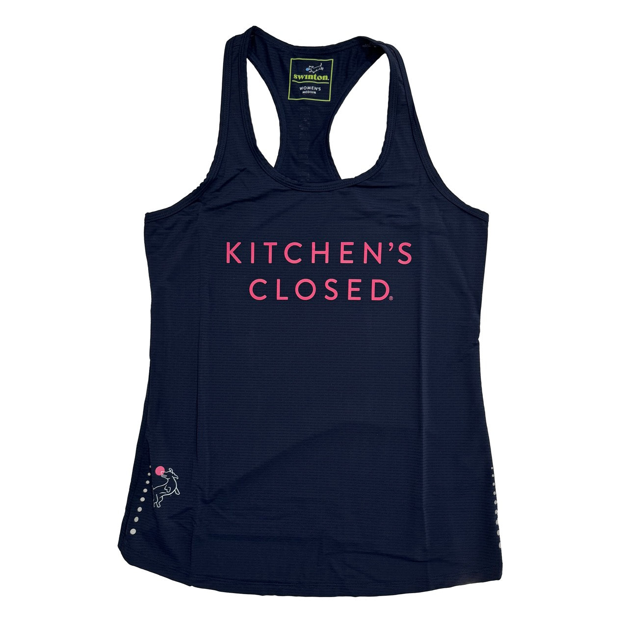 pickleball tank for women, woman's tank, woman's pickleball, tee, womans pickleball paddle, woman wearing kitchen's closed swinton pickleball black tank