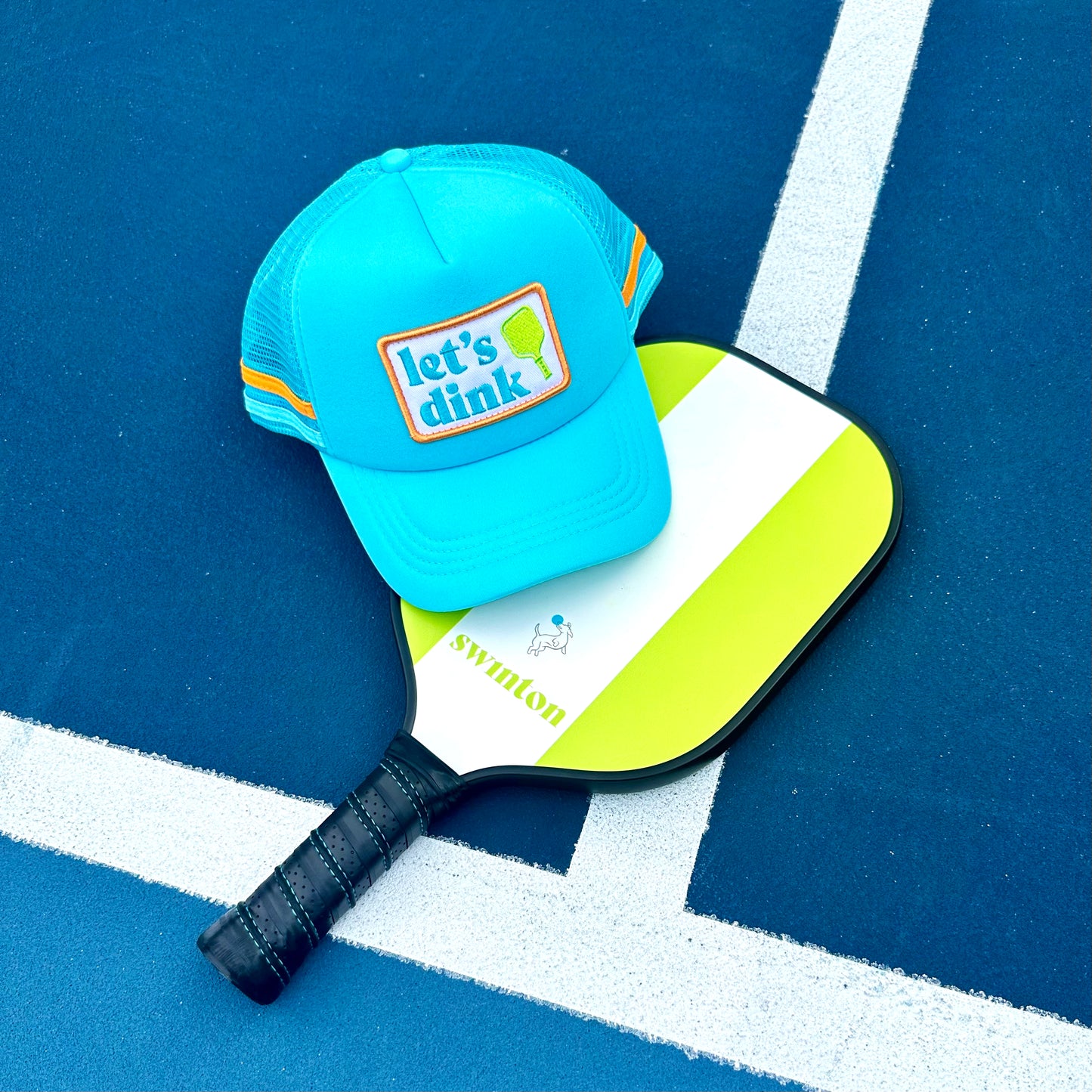 pickleball pickle ball gift hat trucker foam let's dink gift