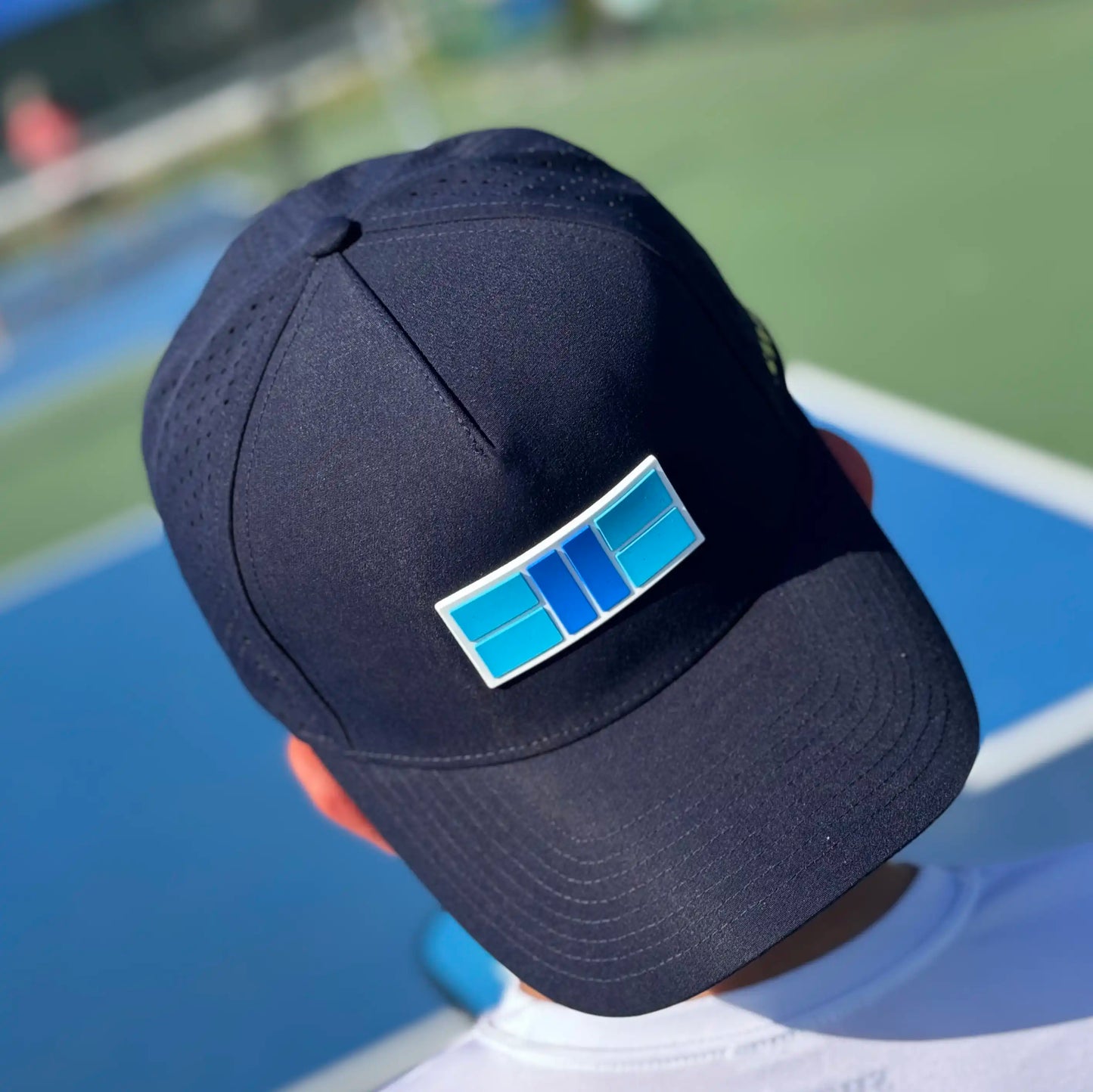Pickleball Court - Navy Snap Back Pickleball Hat