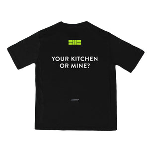 Men's Pickleball Shirt - Black Performance Shirt Your Kitchen or Mine