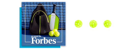 Swinton pickleball gear with "as seen in Forbes" text