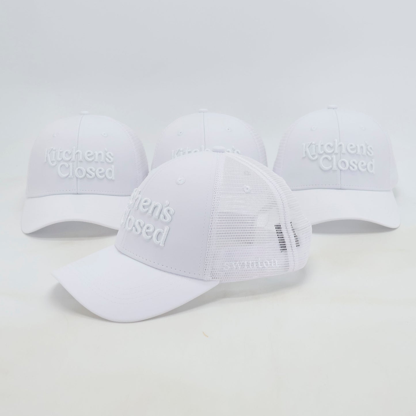 Pickleball Hat - White on White Kitchen's Closed Snapback