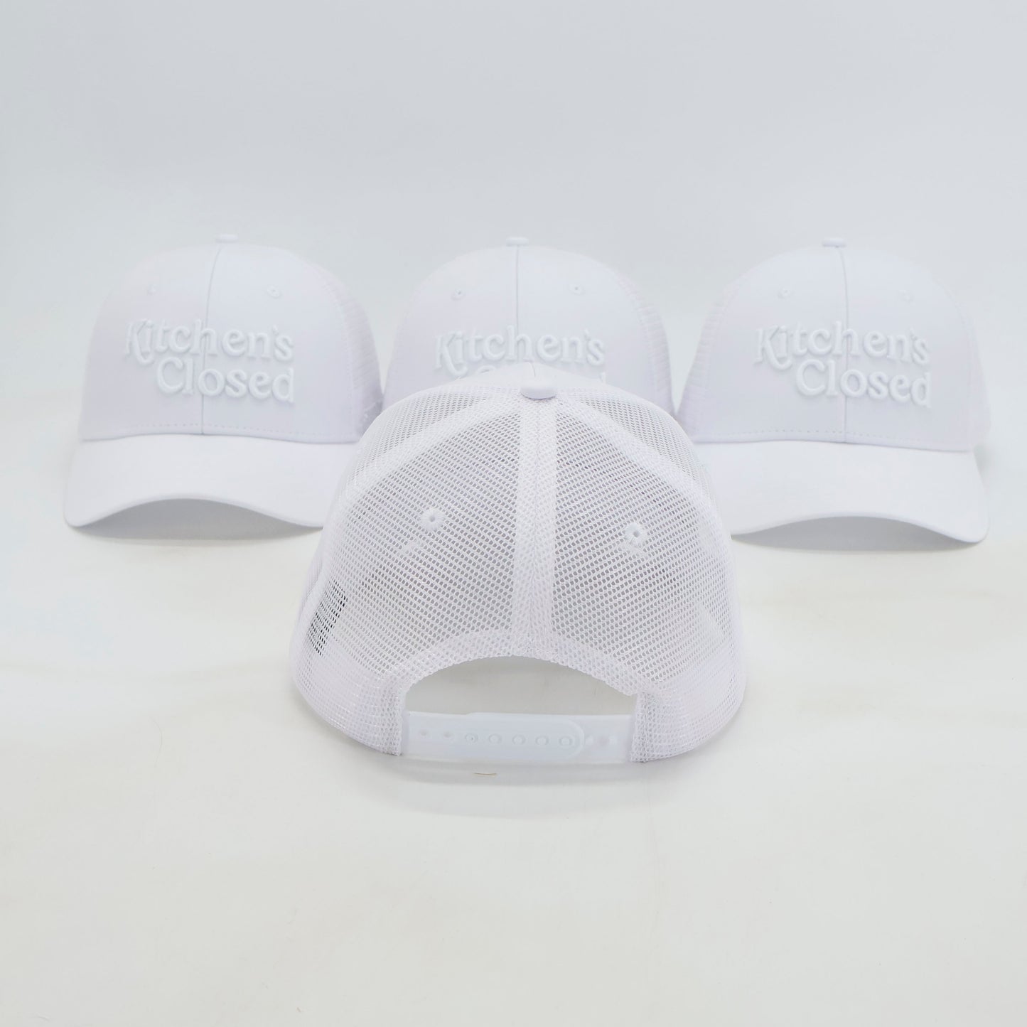 Pickleball Hat - White on White Kitchen's Closed Snapback