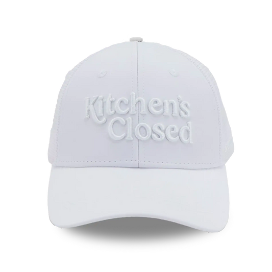 Pickleball Hat - White on White Kitchen's Closed Snapback