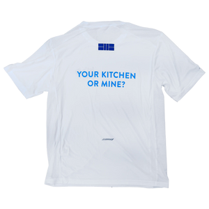 Men's Pickleball Shirt - White Performance Your Kitchen or Mine