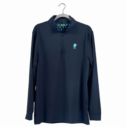 Court Performance Quarter Zip Pullover in Navy