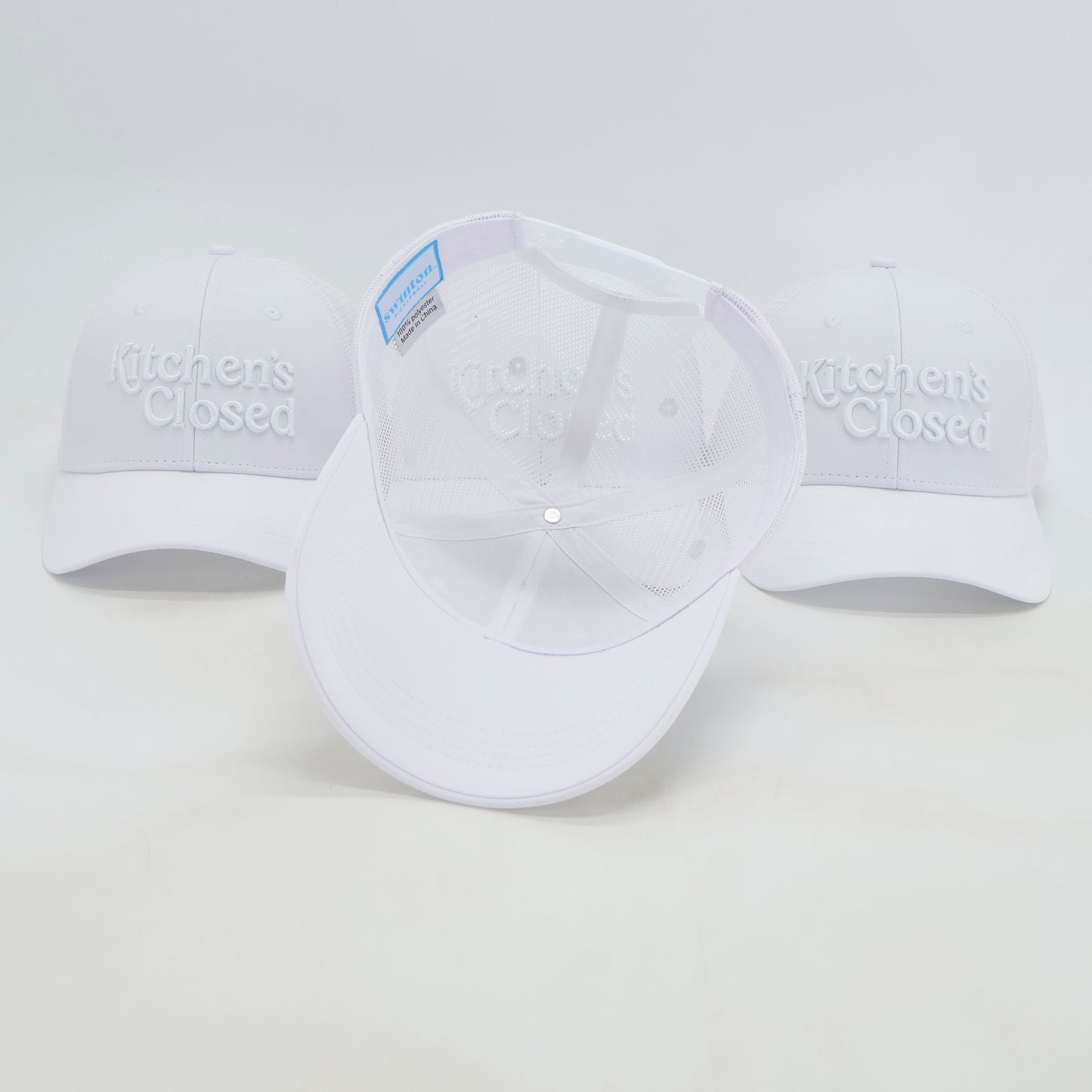 Pickleball Hat - White on White Kitchen's Closed Snapback