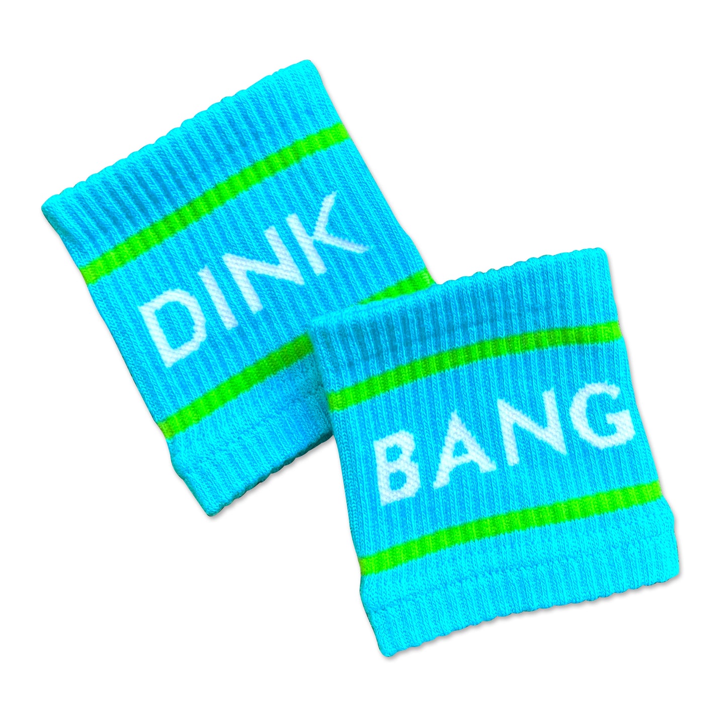 Blue Dink & Bang Pickleball Wristbands