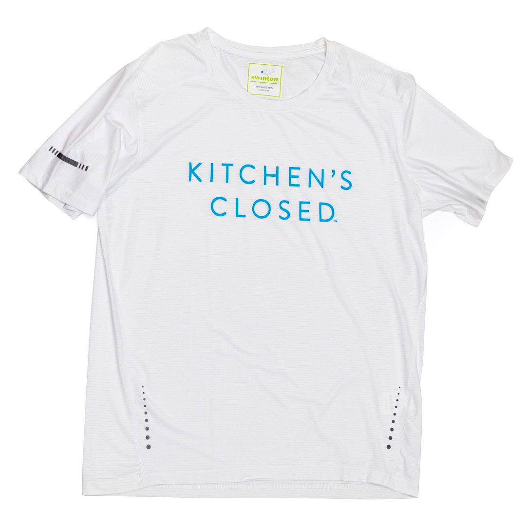 Women's Lux Performance White Kitchen's Closed Tee